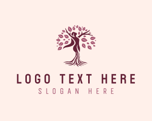 Tree - Organic Woman Tree logo design