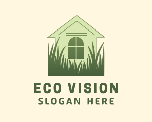 House Garden Grass logo design