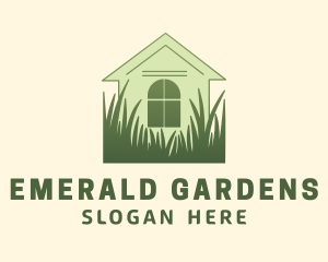 House Garden Grass logo design