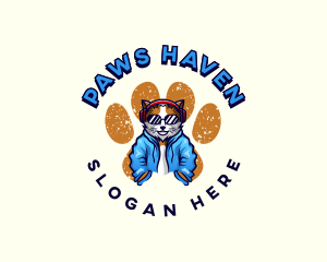 Paw Cat Clothing logo design