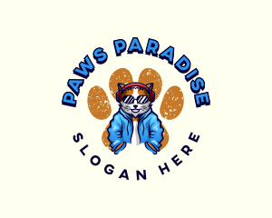 Paw Cat Accessory logo design