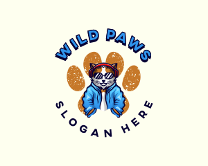 Paw Cat Accessory logo design