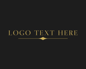 Wordmark - Premium Gold Business logo design