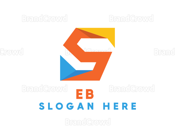 Colorful Origami Letter S Logo
