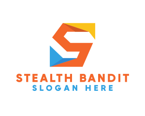 Colorful Origami Letter S  logo design