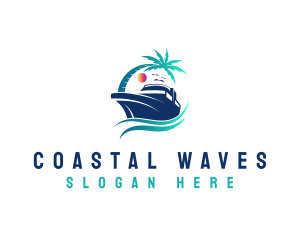 Shore - Yacht Beach Travel logo design