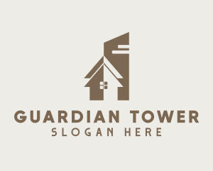 Brown House Building  logo design