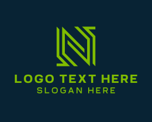 Tech Startup Letter N logo design