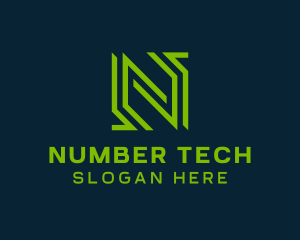 Tech Startup Letter N logo design