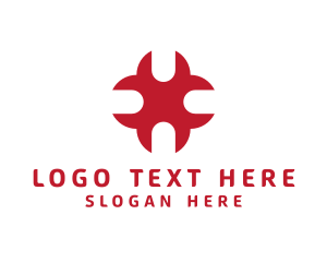 Symbol - Flower Wrench Tool logo design