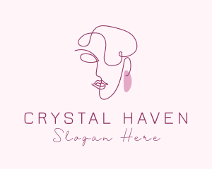 Female Earrings Jeweler logo design