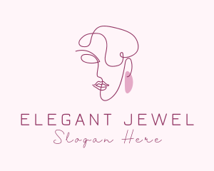 Female Earrings Jeweler logo design