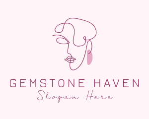 Female Earrings Jeweler logo design