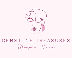 Female Earrings Jeweler logo design