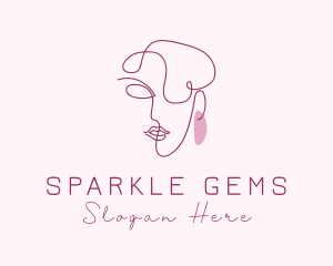 Earrings - Female Earrings Jeweler logo design