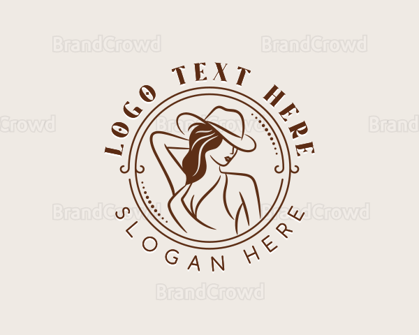 Sexy Woman Cowgirl Logo