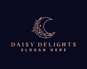 Daisy - Moon Flower Daisy logo design