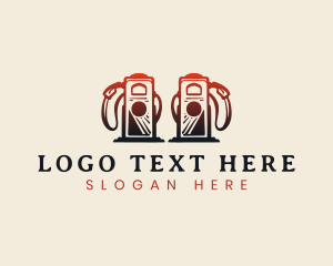 Power - Fuel Gasoline Station logo design