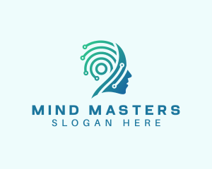 Knowledge - Mind Psychologist Tech logo design