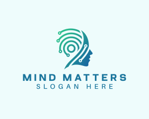 Neurologist - Mind Psychologist Tech logo design
