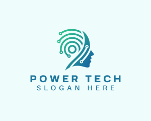 Human - Mind Psychologist Tech logo design