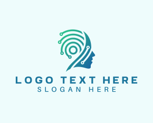 Futuristic - Mind Psychologist Tech logo design