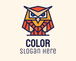 Geometric Owl Zoo Logo