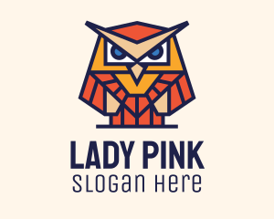 Geometric Owl Zoo Logo