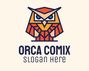 Geometric Owl Zoo Logo