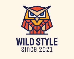 Geometric Owl Zoo logo design