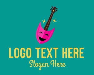 Guitar Musician Entertainment Logo