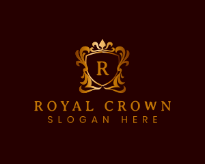 Crown Crest Shield logo design