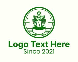 Home Decoration - Coffee Bean Plant Badge logo design