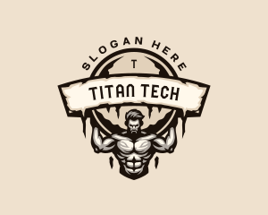 Atlas  Strong Man logo design