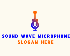 Microphone - Microphone Guitar Music logo design