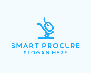 Procurement - Blue Computer Mouse Cart logo design