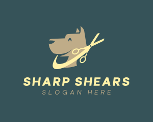 Dog Grooming Shears logo design