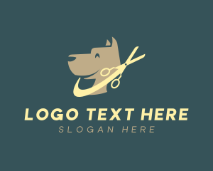 Veterinarian - Dog Grooming Shears logo design