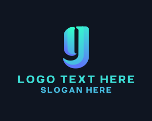 Lettermark - Modern Gradient Brand Letter G logo design