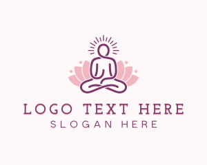Flower - Yoga Meditation Spa logo design