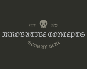 Unique - Gothic Skull Business logo design