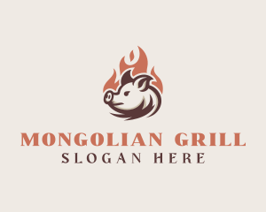 Roast Pig Grill logo design