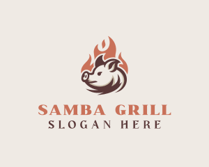 Roast Pig Grill logo design