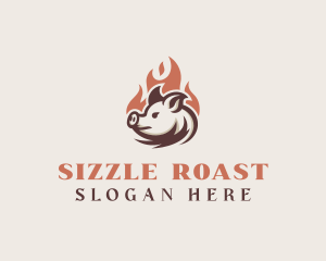 Roast - Roast Pig Grill logo design