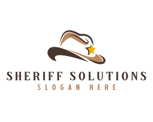 Sheriff - Cowboy Sheriff Hat logo design