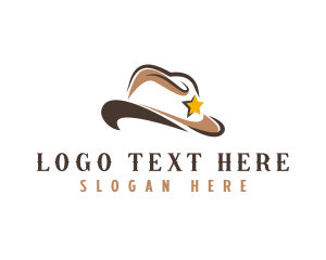 Saloon - Cowboy Sheriff Hat logo design