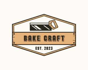 Backsaw Tool Woodwork logo design