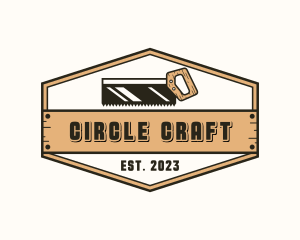 Backsaw Tool Woodwork logo design