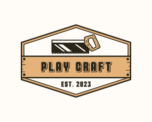 Backsaw Tool Woodwork logo design