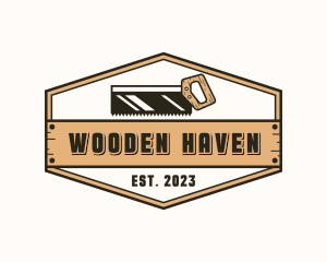 Plank - Backsaw Tool Woodwork logo design